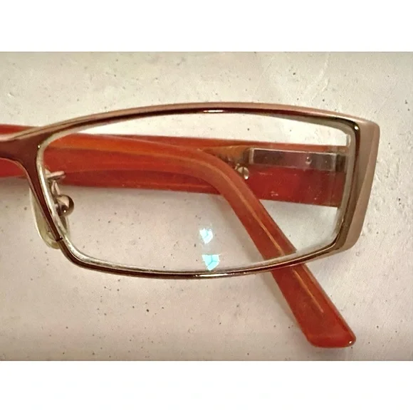 Fendi Womens Eye Glasses Frames Used good Condition Orange Brown - Picture 3 of 16
